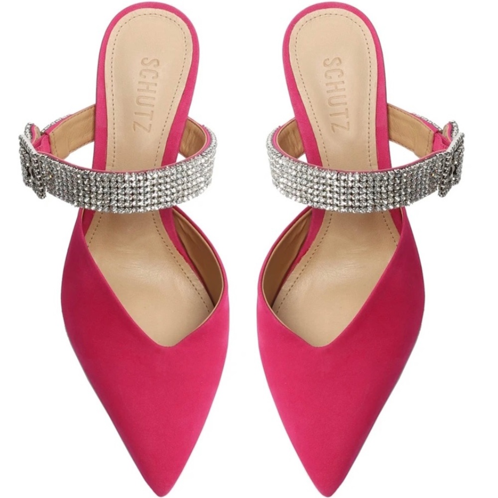Perlah Mule in Hot Pink